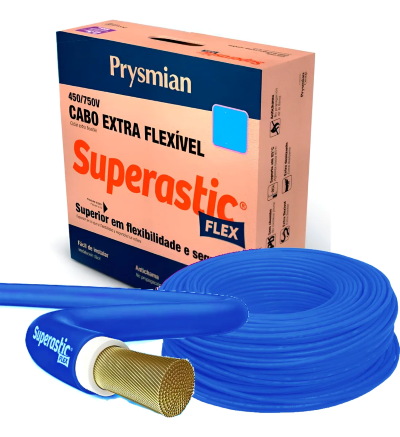 CABO FLEXIVEL 2,5MM AZUL SUPERASTIC 750V 100M -  PRYSMIAN